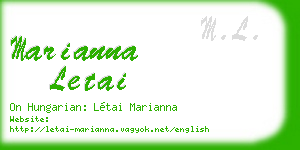 marianna letai business card