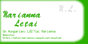 marianna letai business card